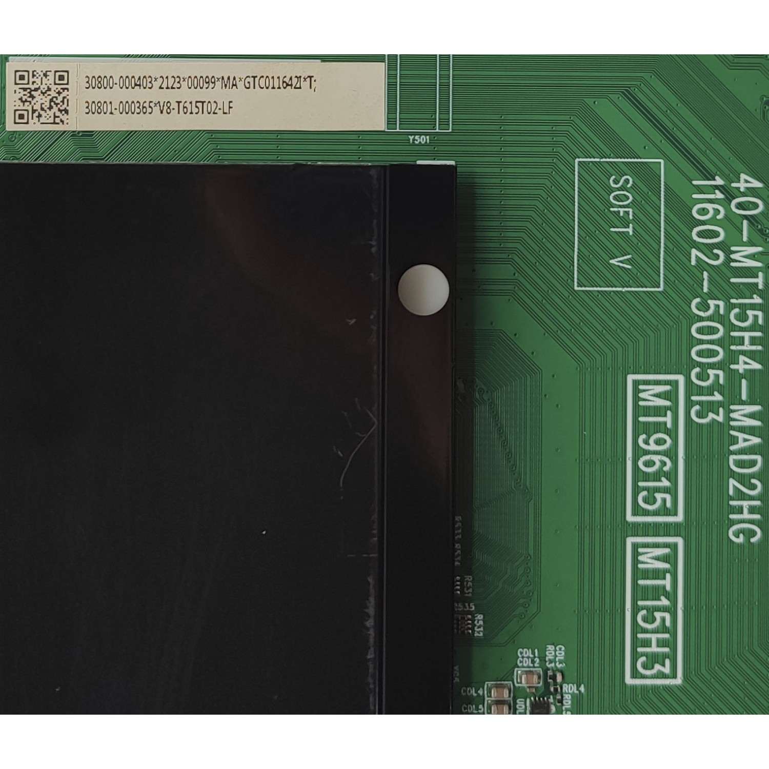 MAIN PARA SMART TV TCL 4K QLED / NUMERO DE PARTE 30800-000403 / 40-MT15H4-MAD2HG / 11602-500513 / 30801-000365*V8-T615T02-LF / GTC011642I / PANEL LVU980NDJL CD9W02 V1 / DISPLAY ST9751D01-2 VER.2.1 / MODELO 98R754	 - Imagen 2